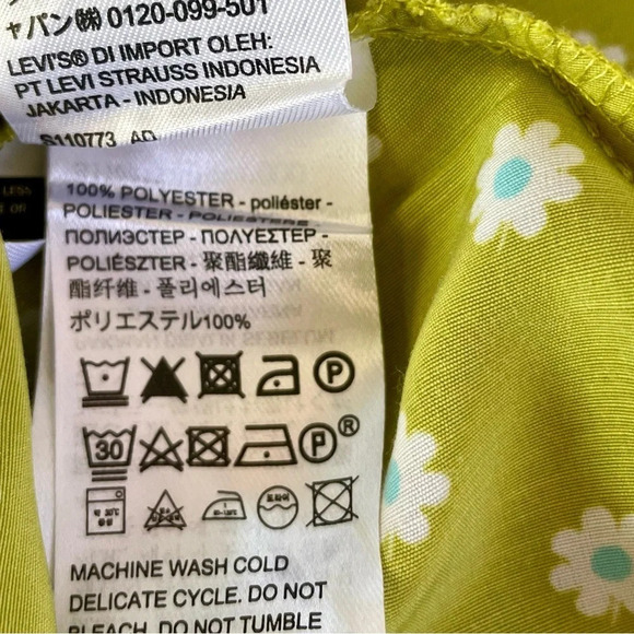 Levi’s GEM SLIP DRESS floral green size extra large - Picture 8 of 13